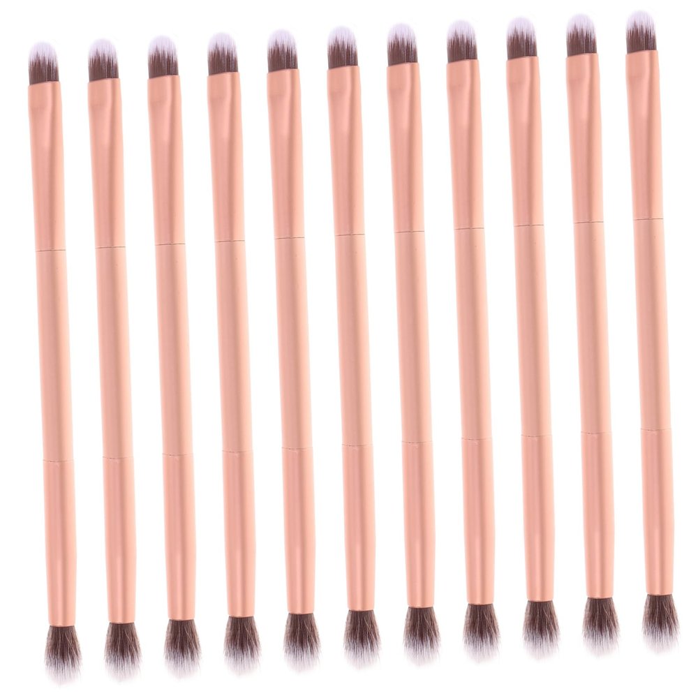 ARTSEWPLY 24pcs Double-Ended Eyeshadow Makeup Brushes Set for Women Portable Eye Tool Brushes Wooden Handle for Eye Shadow Nose Contouring and Highlighting