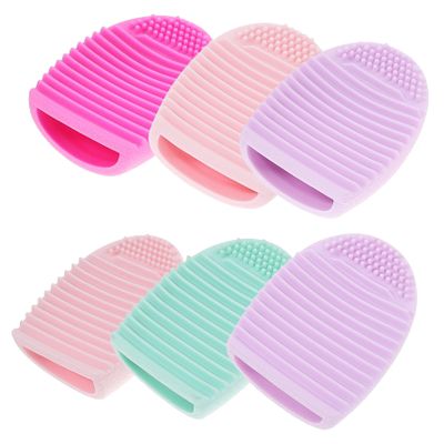 DEARMAMY 6pcs Makeup Brush Cleaning Mat Beauty Brush Cleaning Pad for Home Salon