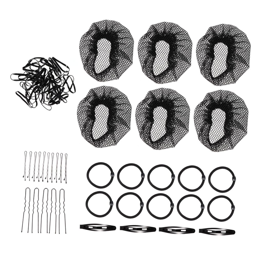 PENIKOKO 1set Invisible Elastic Mesh Hair Bun Maker with Hair Nets Bands Comfortable Breathable for Dance Cooking Weddings Skating More Non-deforming Accessories