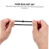 PENIKOKO 1set Invisible Elastic Mesh Hair Bun Maker with Hair Nets Bands Comfortable Breathable for Dance Cooking Weddings Skating More Non-deforming Accessories view 4