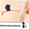Baluue 4pairs Moisturizing Heel Socks Toeless Comfortable Gel Socks for Dry Cracked Feet Protective and Hydrating Heel Covers White Skin Color Black Blue view 3