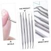 Baluue Professional Manicure Stainless Steel Nail Tools Cuticle Pusher Nail Care Kit view 3