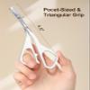 Eyebrow Scissors for Women, Stainless Steel Beauty Scissors with Comb, Precision Trimming Tool for Brows & Facial Hair, Sharp Blades with Safety Guard, Compact & Travel-Friendly (Yellow) view 2