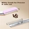 Eyebrow Scissors for Women, Stainless Steel Beauty Scissors with Comb, Precision Trimming Tool for Brows & Facial Hair, Sharp Blades with Safety Guard, Compact & Travel-Friendly (Yellow) view 4