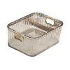 Acrylic Makeup Storage Bin Jewelry Organizer Built in Handles 23.3x15.7x8.8cm Storage Basket Versatile for Kitchen Accessory, Clear view 2
