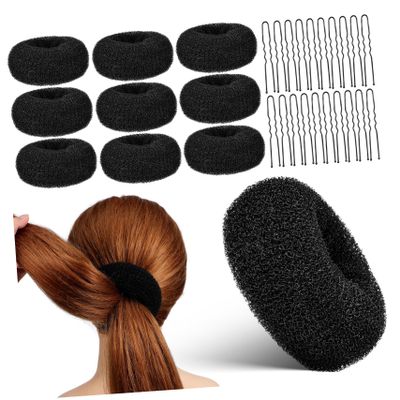 Beaupretty 1set Donut Bun Maker for Easy Updos Compact Hair Bun Shaper Donut Styles Shaped Clips for Women and Boys and Girls Versatile Hair Accessories