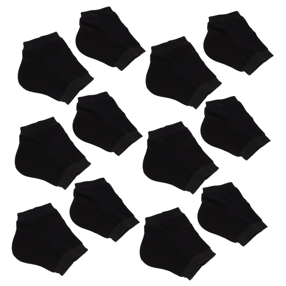 Baluue 10 Pairs of Silicone Heel Socks for Cracked Heels Breathable Elastic Foot Sleeves Portable Toeless Design for Comfortable Support for Daily Use