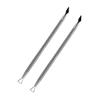 GALPADA Double-Ended Nail Cuticle Remover Tool 2pcs Stainless Steel Pusher for Manicure and Pedicure Silver Cuticle Cleaner for Fingernails and Toenails view 1