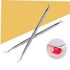 GALPADA Double-Ended Nail Cuticle Remover Tool 2pcs Stainless Steel Pusher for Manicure and Pedicure Silver Cuticle Cleaner for Fingernails and Toenails view 4