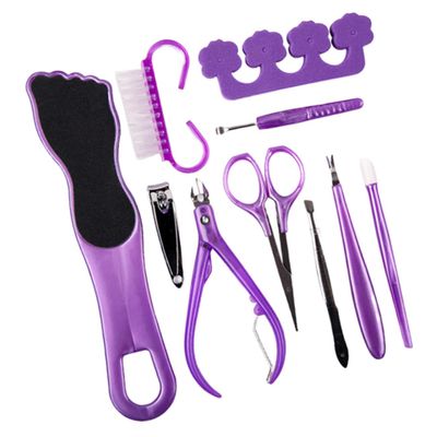 Baluue 1 Set Set Multifunctional Foot Pedicure Exfoliator Kit Dead Skin Remover Tools for Home and Professional Use Comfortable Grip Suitable for All Ages Random Color Random Color