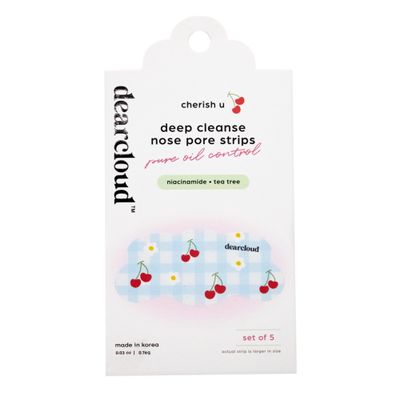 dearcloud Deep Cleanse Nose Pore Strip  Oil Control & Clarifying Skincare  Korean Skincare  Cherish U (5 Pack)