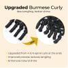 Wequeen 16A Burmese Curly Human Hair Bundles 18 Inch 100% Unprocessed Brazilian Virgin Hair Quick Weave Bundles Human Hair Extensions Real Human Hair, Natural Black view 4