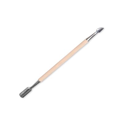 Olive & June Cuticle Pusher for Pedicures | Dual-Ended Stainless Steel Cuticle Tool for Toes | Gently Pushes Back Cuticles & Cleans Up Nail Edges | Rubberized Grip for Control