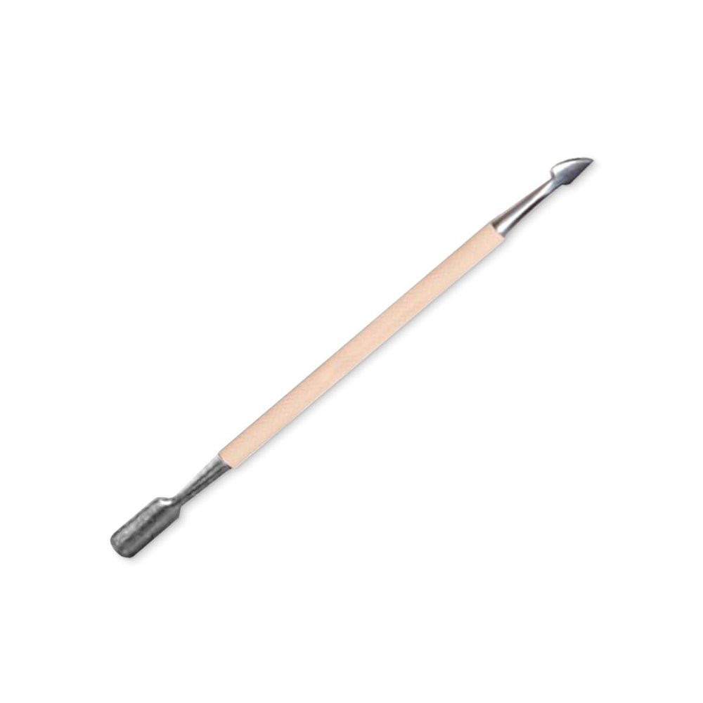 Olive & June Cuticle Pusher for Pedicures | Dual-Ended Stainless Steel Cuticle Tool for Toes | Gently Pushes Back Cuticles & Cleans Up Nail Edges | Rubberized Grip for Control