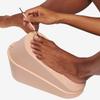 Olive & June Cuticle Pusher for Pedicures | Dual-Ended Stainless Steel Cuticle Tool for Toes | Gently Pushes Back Cuticles & Cleans Up Nail Edges | Rubberized Grip for Control view 2
