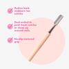 Olive & June Cuticle Pusher for Pedicures | Dual-Ended Stainless Steel Cuticle Tool for Toes | Gently Pushes Back Cuticles & Cleans Up Nail Edges | Rubberized Grip for Control view 3