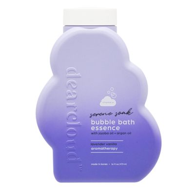 dearcloud Serene Soak Bubble Bath Essence  Bubble Bath with Jojoba Oil, Argan Oil & Vitamin E - Lavender Vanilla (16 fl oz)