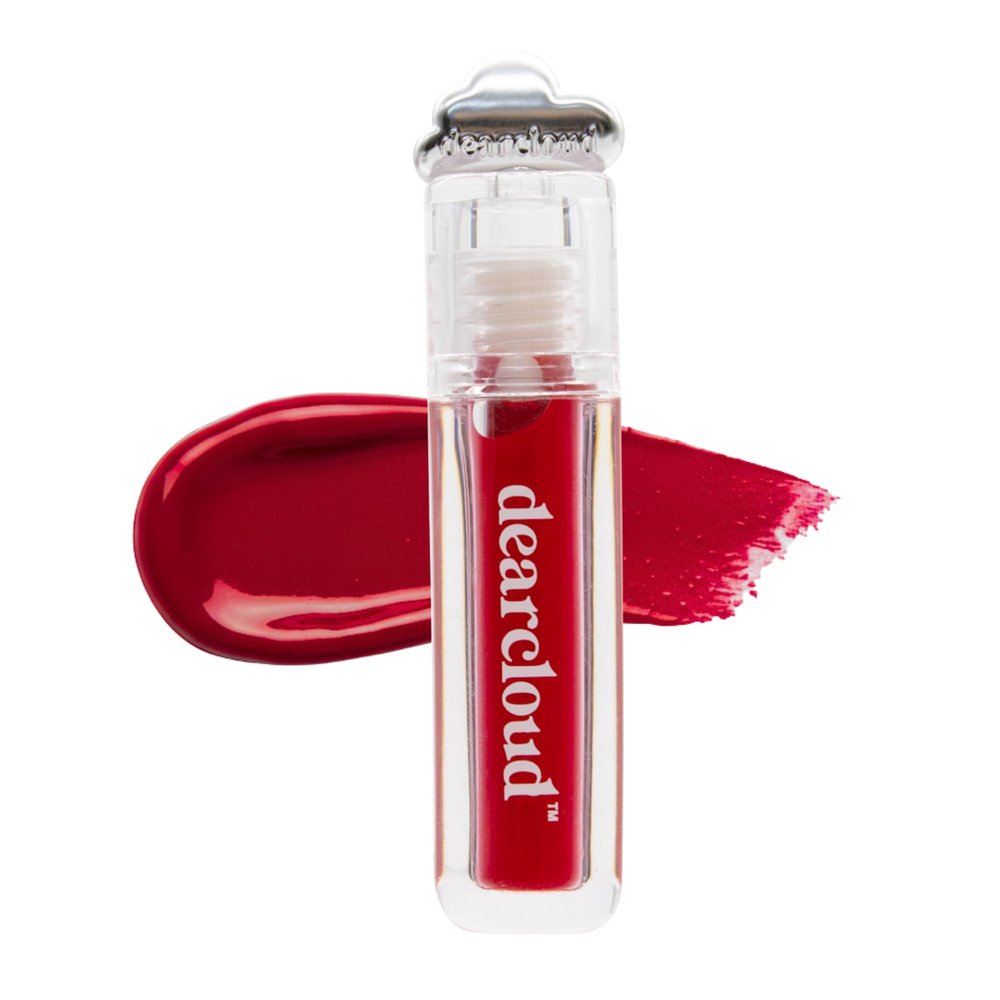 dearcloud Color Crush Lip Tint  Lip Gloss for Women  Tinted Lip Balm with Squalane  Cherry (0.13 oz)