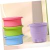 WOFASHPURET Makeup Brush Bowl Silicone Brush Washing Tool for Cleaning and Storage Compact Design for Easy Use Travel view 3