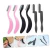 KAILIKETIY 6pcs Folding Stainless Steel Eyebrow Comb Set Fine Teeth for Precise Grooming for Eyelash and Brow Care view 3