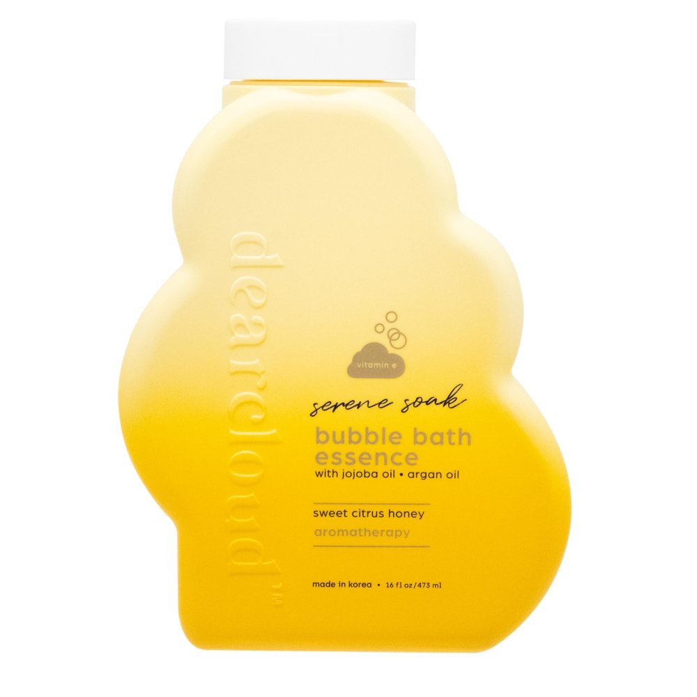 dearcloud Serene Soak Bubble Bath Essence - Bubble Bath with Jojoba Oil, Argan Oil & Vitamin E Sweet Citrus Honey (16 fl oz)