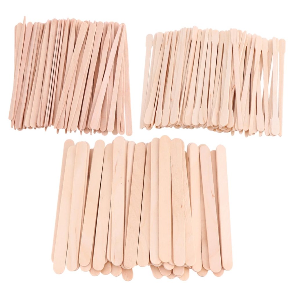 DEARMAMY 600pcs Professional Waxing Stick Kit Hair Removal Sticks Wooden Applicator