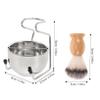 Beaupretty Men's Grooming Set Ergonomic Stainless Steel Shaving Brush Kit Bowl Stand for Comfortable Wet Shaving Experience view 2