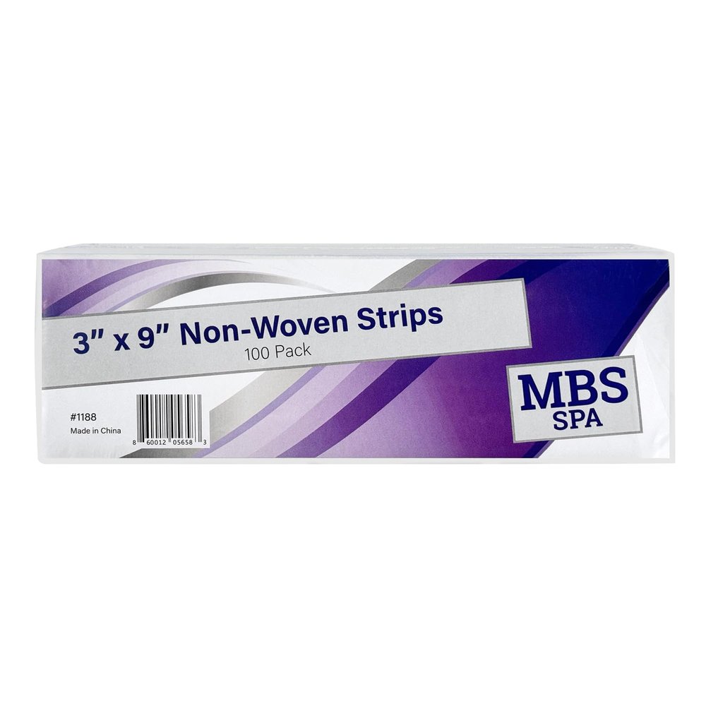 100 Pack Non-Woven Wax Strips for Hair Removal Pre-Cut 3" x 9" Esthetician Waxing Strips for Legs, Arms & Body Soft, Tear-Resistant, Residue-Free