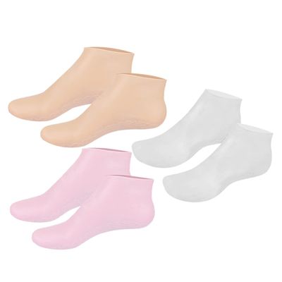 SHERCHPRY 3 Pairs Moisturizing Socks Elastic Spa Socks for Women for Dry Cracked Feet Overnight Foot Care Softening and Soothing for Home and Travel