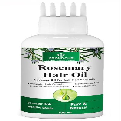Grandeur Rosemary Hair Oil For Hair Fall & hair growth | With Methi Dana & Olive Oil | Pure & Natural | Controls Hair Fall | Strengthens Hair | 100ML