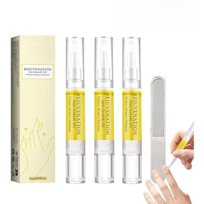 Rejuvenation Nail Growth Oil with Nail File Instant Nail Strength & Repair Nail Growth Oil Rejuvenation for Brittle, Peeling, Breaking, Thin Nails(3PCS Single)