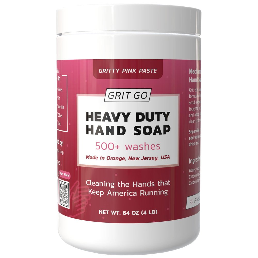 Grit Go Industrial Hand Soap  Heavy-Duty Gritty Hand Cleaner for Mechanics, Construction Workers & More  Removes Grease, Oil, Rust & Paint  Moisturizing & Exfoliating Hand Paste (4 lb)