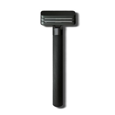 Form Razor | Aluminum Dual-Blade Safety Razor with 10 Single-Edge Blades | Eco-Friendly and Cost-Efficient Shaving Solution For Men and Women (Black)
