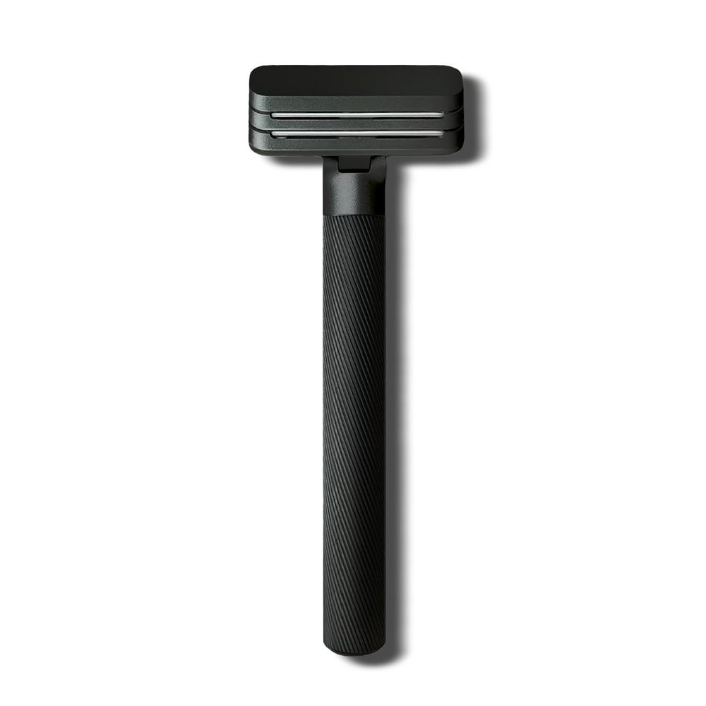 Form Razor | Aluminum Dual-Blade Safety Razor with 10 Single-Edge Blades | Eco-Friendly and Cost-Efficient Shaving Solution For Men and Women (Black)