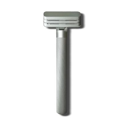 Form Razor | Aluminum Dual-Blade Safety Razor with 10 Single-Edge Blades | Eco-Friendly and Cost-Efficient Shaving Solution For Men and Women (Silver)