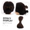 Beavorty Hair Bun Wig with Butterfly Bow Soft and Updo Hairpiece for Women Traditional Chinese Style for Parties and Events Easy to Style Cold view 3