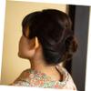 Beavorty Hair Bun Wig with Butterfly Bow Soft and Updo Hairpiece for Women Traditional Chinese Style for Parties and Events Easy to Style Cold view 4