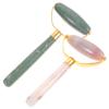 CALLARON 2Pcs Jade Facial Massager Roller Skin Care Tool for Face Body Eyes Smooth Scraper for Unblocking Massaging present for Self Care and Relaxation view 1