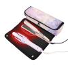 2 in 1 Hair Tools Organizer with Heat Resistant Mat Waterproof Hair Tools Travel Organizer for Straigheners, Curling Iron, Hair Dryer, Pink Purple Luxury Marble Texture Travel Bag for Women view 2