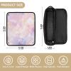 2 in 1 Hair Tools Organizer with Heat Resistant Mat Waterproof Hair Tools Travel Organizer for Straigheners, Curling Iron, Hair Dryer, Pink Purple Luxury Marble Texture Travel Bag for Women view 4
