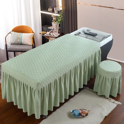 Green,70 * 150cm,LDLCYCN Solid Color Massage Table Skirt Soft Skin-Friendly Spa Bed Cover Quilted Massage Fitted Sheet Lash Table Bed Skirt for Beauty Salon Body Physiotherapy Washable