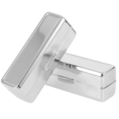 DECOMELODY 2pcs Square Lipstick Box Portable Makeup Lipstick Holder Organizer Bag for Lip Care Storage