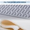 Grey,70X150cm,LDLCYCN Latex Massage Table Mattress Pad with 4 Corner Elastic Band Cooling Non-Slip Massage Table Mattress Topper Spa Bed Cover Lash Bed Topper for Massage SPA Beauty Salon view 3