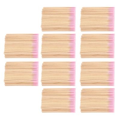 1000pcs Cotton Buds, Manicure Precision Swabs, Precision Tips Pointed Cotton Swabs for Makeup, Electronics Cleaning (Wood Stick Design)
