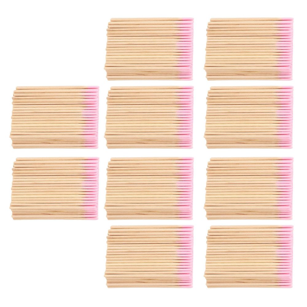 1000pcs Cotton Buds, Manicure Precision Swabs, Precision Tips Pointed Cotton Swabs for Makeup, Electronics Cleaning (Wood Stick Design)