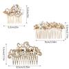 3 pieces Crystal Rhinestone Hair Comb,Bridal Hair Comb, Rhinestone Hair Piece Party Headress for Bride Bridesmaid,Suitable for everyday, wedding, prom view 2