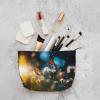 WBQLSL buttercups Corduroy cosmetic bag - travel storage bag, can hold lipstick, powder and other cosmetics view 4