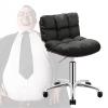 Round Rolling Stool Chair PU Leather Height Adjustable 47-62cm Swivel Drafting Work SPA Shop Salon Stools with Wheels Office Chair Backless/Backrest (Ordinary Style) (Backrest Style) view 1