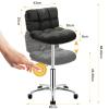 Round Rolling Stool Chair PU Leather Height Adjustable 47-62cm Swivel Drafting Work SPA Shop Salon Stools with Wheels Office Chair Backless/Backrest (Ordinary Style) (Backrest Style) view 3