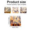 4pcs French Hair Side Comb, Leopard Small French Side Comb Decorative Twist Bun Hold Clips Hair Styling Accessories for Girls Women (4 Styles) view 2